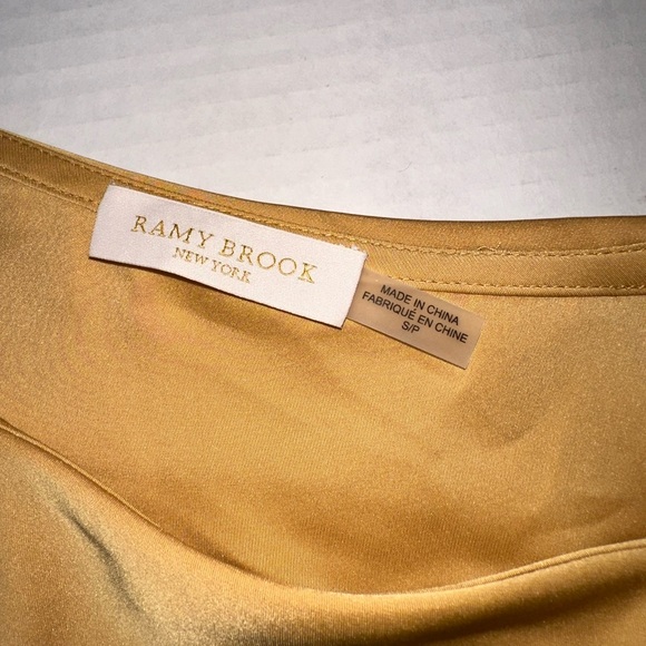 Ramy Brook Sammy Off The-Shoulder Top Gold Small - Picture 10 of 10